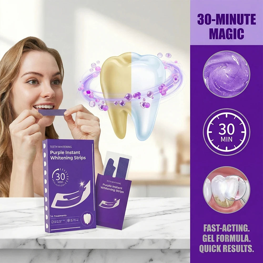 Purple Teeth Whitening Strips